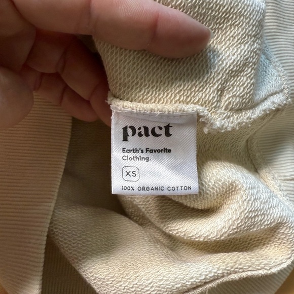 Pact Organic Cotton Cream Sweater Size XS - Picture 3 of 3